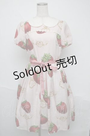 画像: Emily Temple cute / Creamy Strawberryワンピース  ピンク S-25-06-09-044-ET-OP-AS-ZS