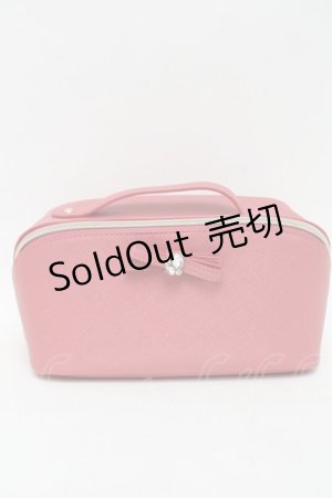 画像: m petit by misako / ビジューリボンポーチ  ピンク S-25-06-11-005-LO-ZA-HR-ZS