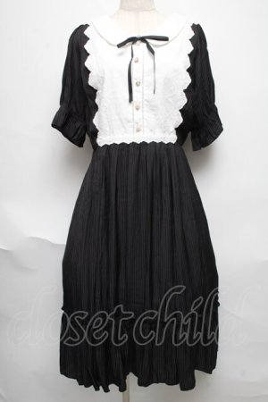 画像: axes femme / シアーストライプワンピース  黒 S-25-06-11-054-AX-OP-AS-ZS