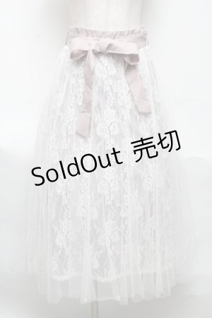 画像: axes femme POETIQUE / バックフリルチュールスカート  ピンク S-25-06-11-059-AX-SK-AS-ZS