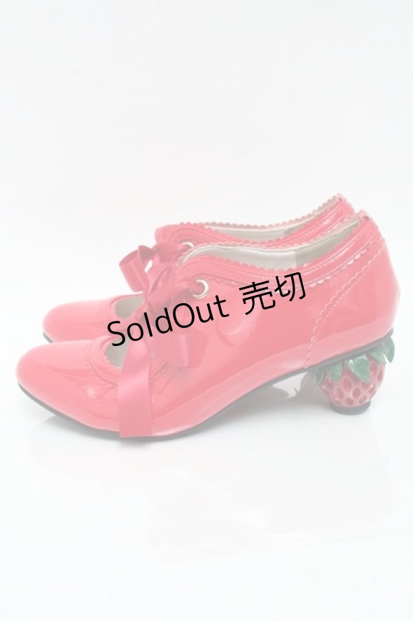 画像2: Dear My Love / いちごヒールロリータパンプス 23.5 赤 S-25-06-11-006-EL-SH-HR-ZS (2)