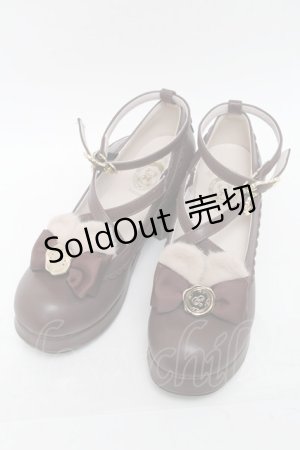 画像: Amavel / Bears Closet クロスパンプス LL ブラウン S-25-06-11-007-CA-SH-AS-ZS