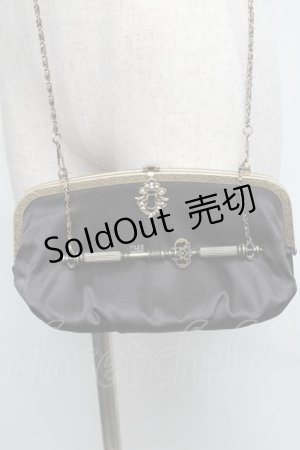 画像: axes femme / 鍵ハンドルサテンバッグ  黒 S-25-06-11-009-AX-BG-AS-ZS