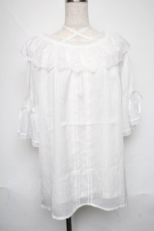 画像: axes femme / クロスデザインシアートップス  白 S-25-06-11-015-AX-TO-AS-ZS