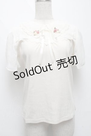 画像: axes femme / フラワーカラーカットプルオーバー  オフ S-25-06-11-018-AX-TO-AS-ZS