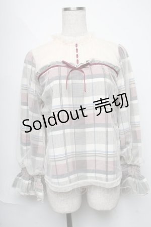 画像: axes femme POETIQUE / チュール重ねブラウス  ワインｘオフ S-25-06-11-022-AX-BL-AS-ZI