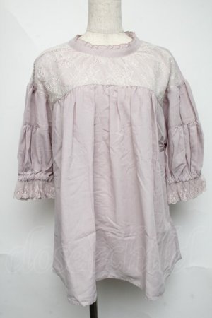 画像: axes femme POETIQUE / ギャザーボリューム袖ブラウス  ピンク S-25-06-11-031-AX-BL-AS-ZS