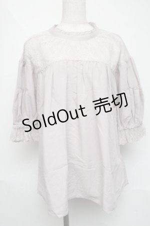 画像: axes femme POETIQUE / ギャザーボリューム袖ブラウス  ピンク S-25-06-11-031-AX-BL-AS-ZS