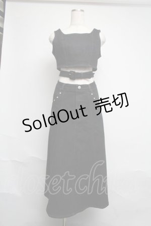 画像: EATME / カットアウトデニムワンピース S 黒 S-25-06-12-053-LO-OP-AS-ZS