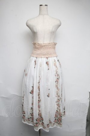 画像: axes femme / フラワープリーツチュールスカート  オフ S-25-06-12-055-AX-SK-AS-ZS