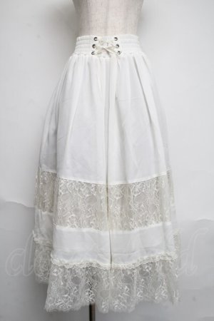 画像: axes femme / 前レースアップスカート  キナリ S-25-06-12-057-AX-SK-AS-ZS