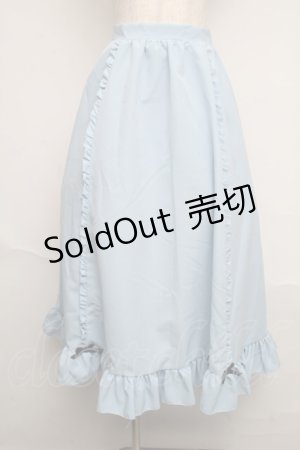 画像: Cherirulu Chocola / 2セット Aラインフリルスカート＆エプロン 4L サックス S-25-06-12-058-LO-SK-HR-ZS