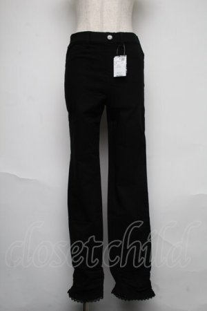 画像: axes femme / ギャザーストレッチスキニーパンツ  黒 S-25-06-12-064-AX-PA-AS-ZS