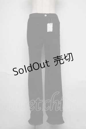 画像: axes femme / ギャザーストレッチスキニーパンツ  黒 S-25-06-12-064-AX-PA-AS-ZS