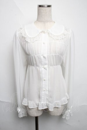 画像: BABY,THE STARS SHINE BRIGHT / シフォンベビードールブラウス（2023 2nd）  白 S-25-06-12-019-BA-BL-AS-ZS