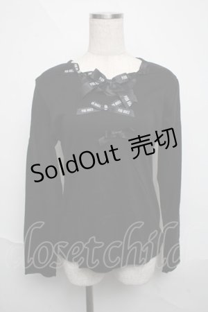 画像: PINK HOUSE / ロゴリボントップス  黒 S-25-06-12-026-LO-BL-AS-ZS