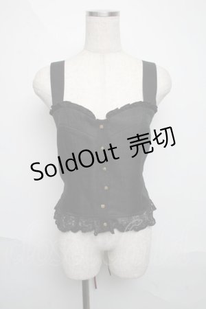 画像: axes femme / 薔薇釦ビスチェ  黒 S-25-06-12-028-AX-TO-AS-ZS