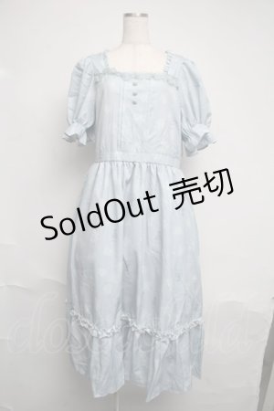 画像: m petit by misako / AOKハナガラスクエアワンピース 3L サックス S-25-06-12-039-LO-OP-HR-ZS
