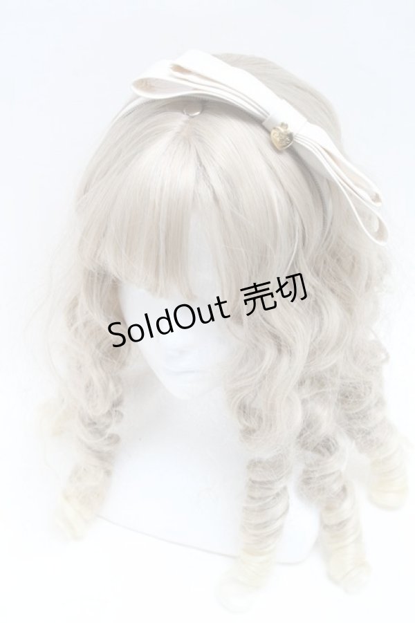 画像1: Angelic Pretty / Doll’s Ribbon Heartカチューシャ  アイボリー S-25-06-17-001-AP-AC-HR-ZS (1)