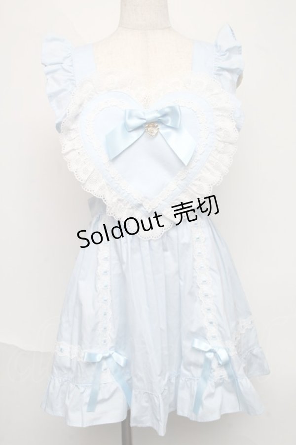 画像1: BABY,THE STARS SHINE BRIGHT / ハートエプロン  サックス S-25-06-17-050-BA-TO-AS-ZS (1)