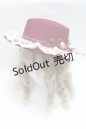 画像: axes femme / 巻バラレースカンカン帽  ワイン S-25-06-17-005-AX-AC-AS-ZS