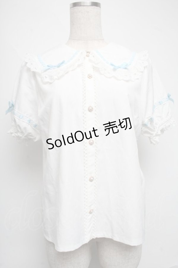 axes femme kawaii 梯子レース半袖ブラウス axesfemme kawaii 梯子レース 半袖 ブラウス mikko