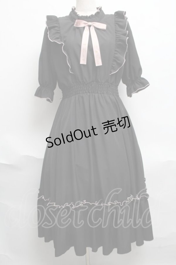 画像1: m petit by misako / NINA'SコラボAMハイショクメローワンピース L 黒 S-25-06-17-029-LO-OP-AS-ZS (1)