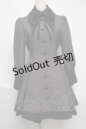 画像: ATELIER BOZ / 長袖キャロルワンピース  グレーｘ黒 S-25-06-19-042-EL-OP-AS-ZS