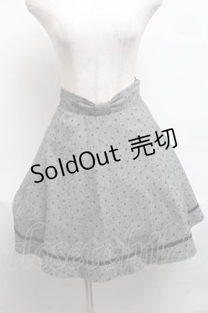 画像: Ank Rouge / フロッキードットスカート  グレー S-25-06-19-054-CA-SK-AS-ZS