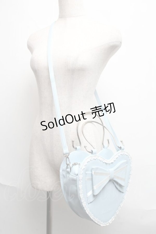 画像2: BABY,THE STARS SHINE BRIGHT / リボンハートBAG  サックス S-25-06-19-006-BA-BG-AS-ZS (2)
