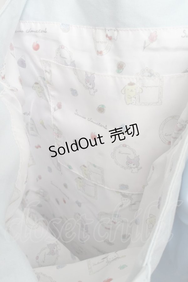 画像4: Maison de FLEUR / シナモロールトートバッグ  サックス S-25-06-19-1065-LO-BG-HR-ZS (4)