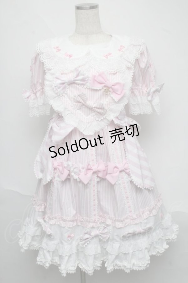 画像1: BABY,THE STARS SHINE BRIGHT / Patissiere Bonbon Ribbonワンピース  ピンク S-25-06-19-1011-BA-OP-HR-ZS (1)
