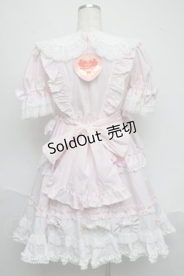 画像2: BABY,THE STARS SHINE BRIGHT / Patissiere Bonbon Ribbonワンピース  ピンク S-25-06-19-1011-BA-OP-HR-ZS (2)