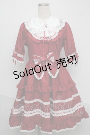 画像: BABY,THE STARS SHINE BRIGHT / ジェノワーズワンピース  エンジ S-25-06-19-1012-BA-OP-HR-ZS