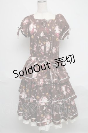 画像: Physical Drop / 3段フリルワンピース  ブラウン S-25-06-19-1016-LO-OP-HR-ZS