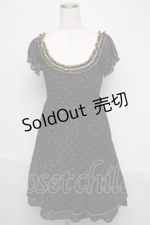 画像: HYSTERIC GLAMOUR / スカル柄シフォンワンピース  黒 S-25-06-19-1017-PU-OP-HR-ZS