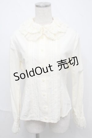 画像: BABY,THE STARS SHINE BRIGHT / ハートレース二重衿ブラウス  キナリ S-25-06-19-1003-BA-BL-HR-ZS
