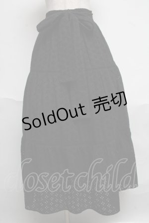 画像: EATME / コットンレースティアードスカート  黒 S-25-06-19-1026-LO-SK-AS-ZS