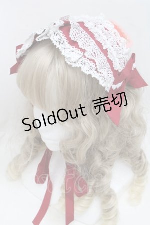 画像: BABY,THE STARS SHINE BRIGHT / Creamy Ribbonヘッドドレス  エンジｘ白 S-25-06-19-1040-BA-AC-HR-ZS