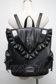 画像1: KILLSTAR / フリルリュック  黒 S-25-06-19-012-PU-BG-AS-ZS (1)