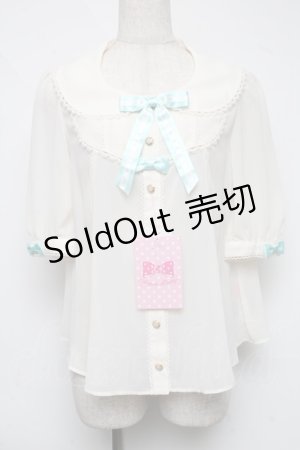 画像: Angelic Pretty / Creamリボンブラウス  オフ S-25-06-19-017-AP-BL-AS-ZS
