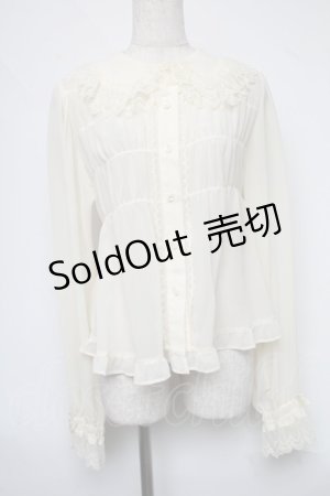 画像: BABY,THE STARS SHINE BRIGHT / リボンリボンシフォンベビードールブラウス  イエロー S-25-06-19-019-BA-BL-AS-ZS