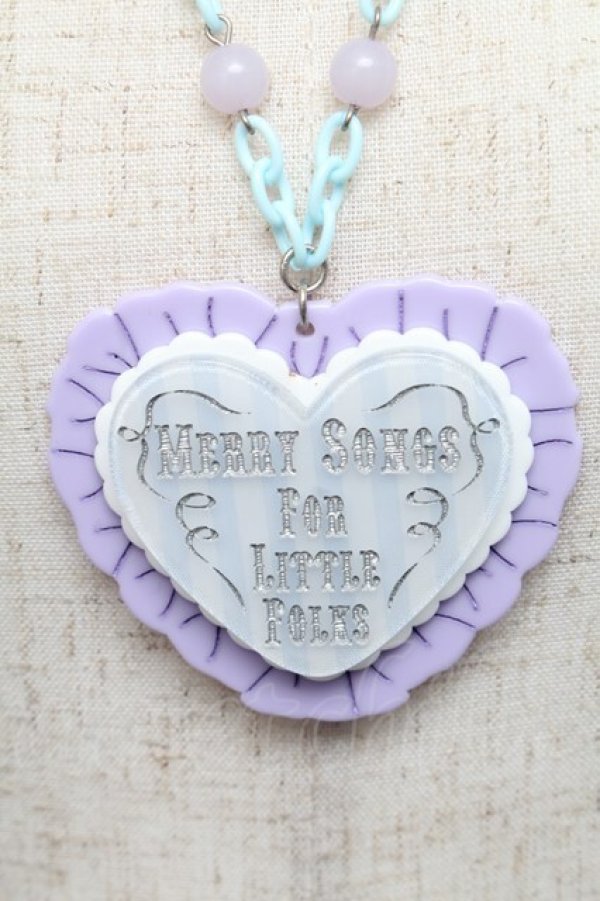 画像1: Angelic Pretty / MELODY TOYSハートネックレス（2020年）  ラベンダー S-25-06-20-008-AP-AC-AS-ZS (1)