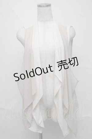 画像: Rozen Kavalier / クロスストーンシフォン切替ジレ  オフ S-25-06-20-010-OO-TO-HR-ZS