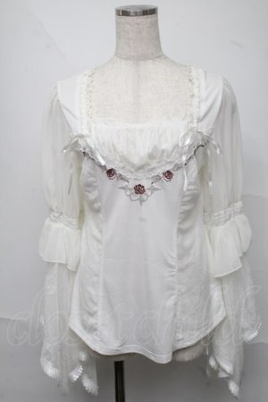 画像: Ozz oneste / レースフレア袖カットソー  白 S-25-06-20-011-OO-TO-SZ-ZS
