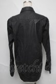 画像2: h.NAOTO / プリントコーティングシャツ  黒 S-25-06-20-019-HN-TS-HR-ZS (2)