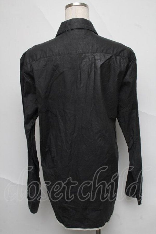 画像2: h.NAOTO / プリントコーティングシャツ  黒 S-25-06-20-019-HN-TS-HR-ZS (2)