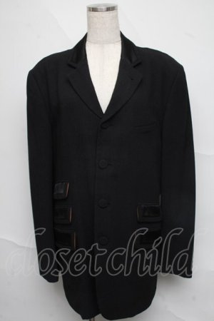 画像: Jean Paul GAULTIER HOMME / ストライプテーラードジャケット 50 黒 S-25-06-20-021-GO-JA-AS-ZS