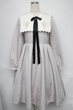 画像: Angelic Pretty / Mystic Rosaryワンピースset  グレー S-25-06-20-028-AP-OP-HR-ZS