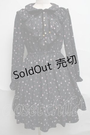 画像: Ank Rouge / プチローズワンピース  黒 S-25-06-21-047-CA-OP-AS-ZS